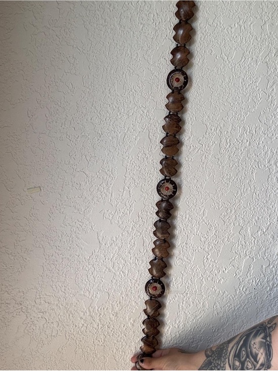Vintage Handcrafted Coconut Belt With Dream Catcher Details